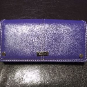 Buxton Purple Leather Wallet